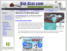 Tablet Screenshot of bid-alot.com